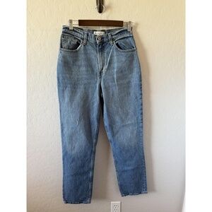 Abercrombie And Fitch Jeans 28 6A Blue Light Wash High Rise 90s Straight Vintage